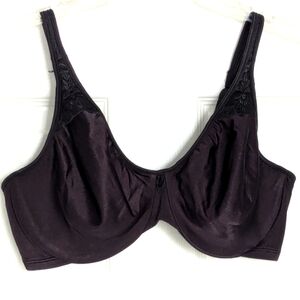 Bali (36D) Classic Black Bra With Floral Design On Straps